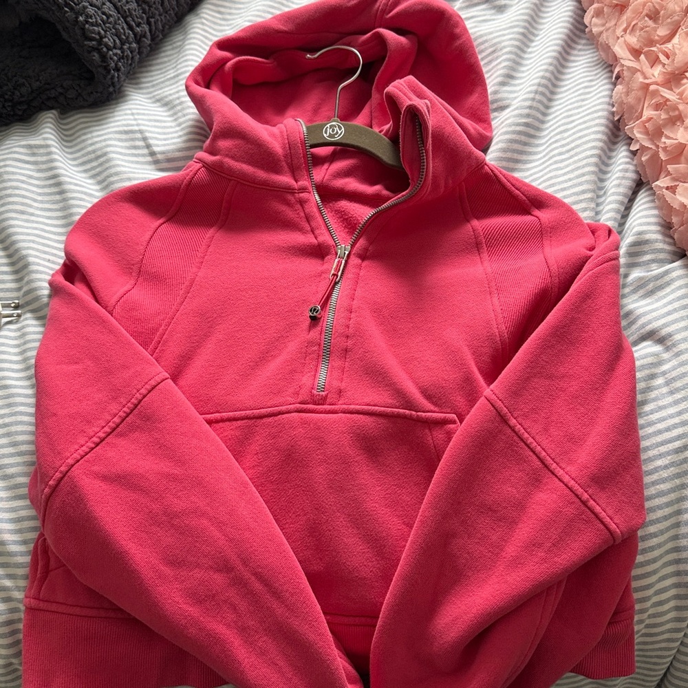 GREAT CONDITION! lululemon Scuba Oversized Half-Zip Hoodie Pink